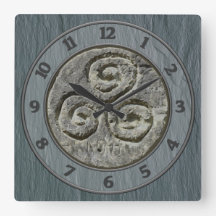 Ancient Image Of A Triskelion Set on Welsh Slate