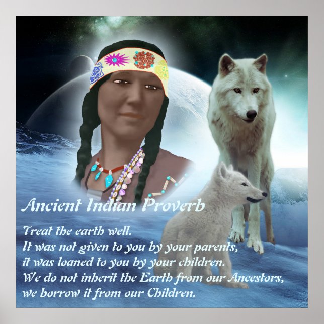 Ancient Indian Proverb Poster (Front)