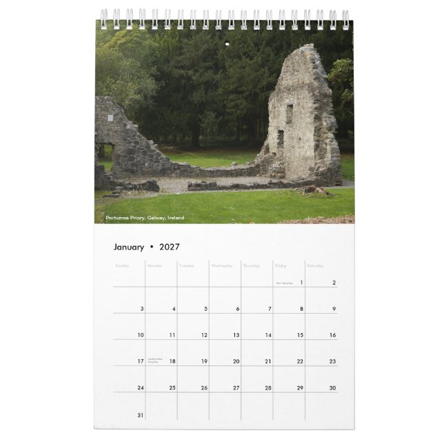 Ancient Ireland 2024 Calendar (Jan 2027)