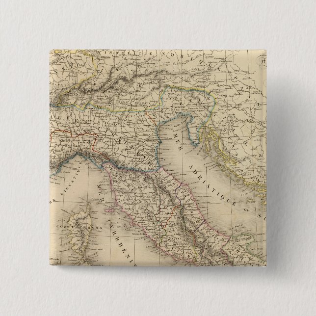 Ancient Italy 3 2 Inch Square Button (Front)
