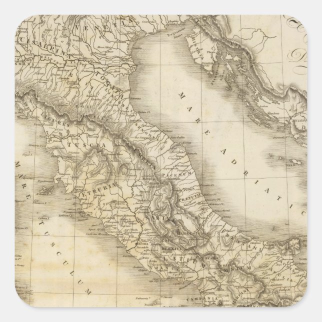 Ancient Italy Square Sticker (Front)