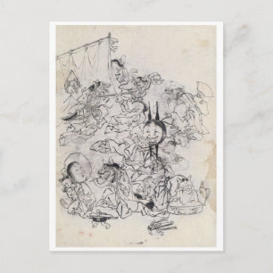 Ancient Japanese Drawing Postcard