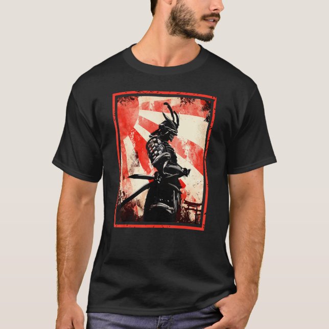 Ancient Japanese Samurai Bushido Katana Ronin Asia T-Shirt (Front)