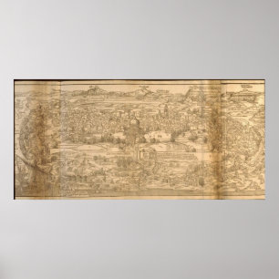 Ancient Jerusalem Map Poster