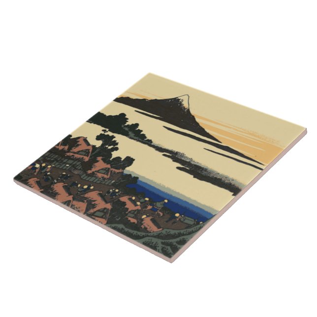 Ancient Kai province | Katsushika Hokusai drawing Tile (Side)