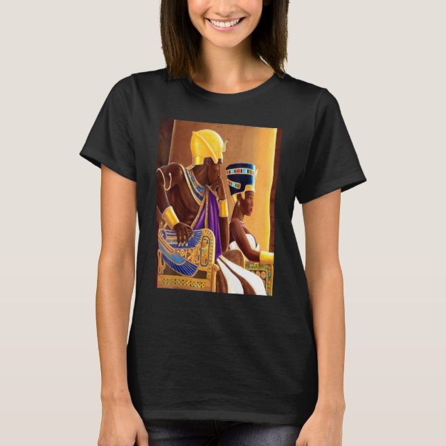 Ancient Kemet 2 Egyptian Royalty Pharaoh And His Q T-Shirt (Front)