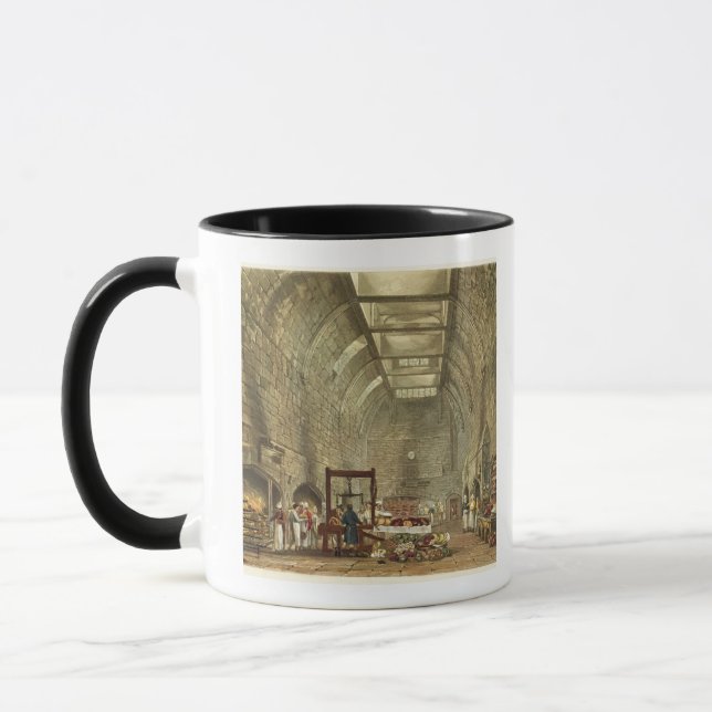 Ancient Kitchen, Windsor Castle, engraved by Willi Mug (Left)
