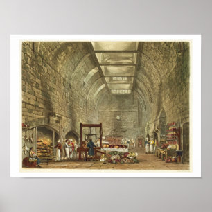 Ancient Kitchen, Windsor Castle, engraved by Willi Poster