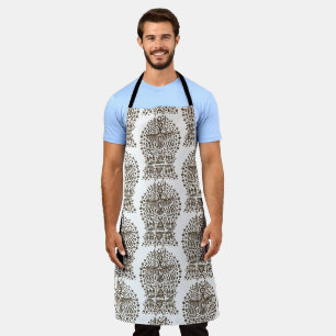 Ancient Legend: Giant Bird and Tribal Tents Apron
