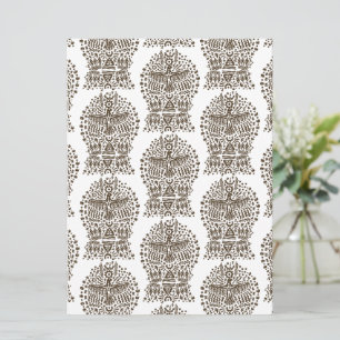 Ancient Legend: Giant Bird and Tribal Tents Holiday Card