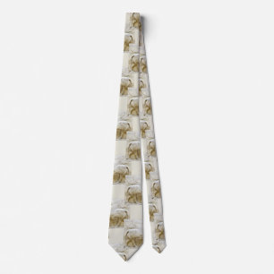 Ancient lion sculpture motif pattern tie