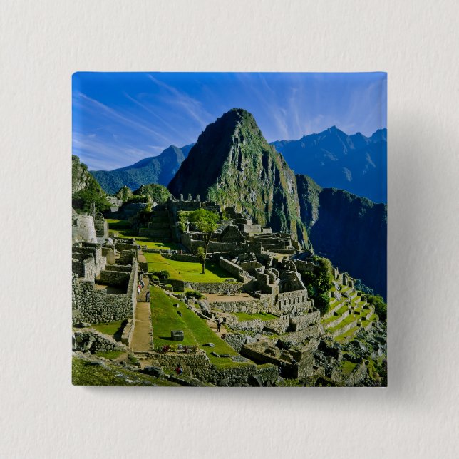 Ancient Machu Picchu, last refuge of the 2 2 Inch Square Button (Front)