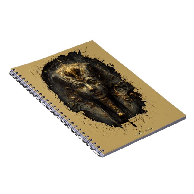 Ancient Malice Egyptian Pharaoh Black Notebook (Right Side)
