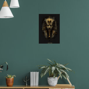 Ancient Malice Egyptian Pharaoh Black Poster