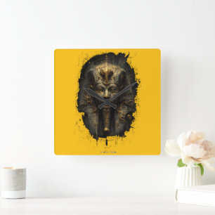 Ancient Malice Egyptian Pharaoh Black Square Wall Clock