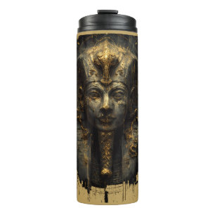 Ancient Malice Egyptian Pharaoh Black Thermal Tumbler