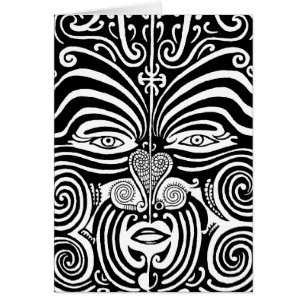 Ancient Maori Moko tribal tattoo design.