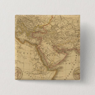 Ancient Map 2 Inch Square Button