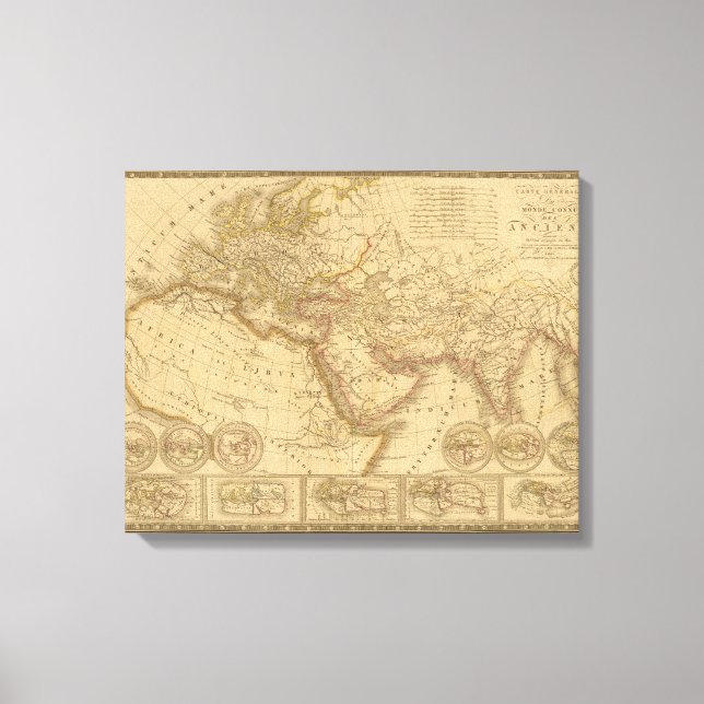 Ancient Map Canvas Print (Front)