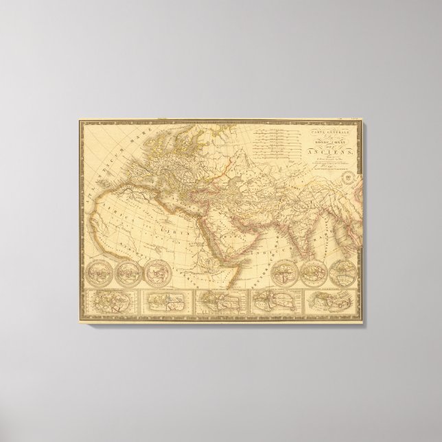 Ancient Map Canvas Print (Front)
