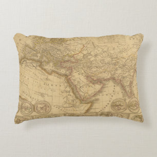 Ancient Map Decorative Pillow
