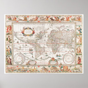 Ancient Map of the World Poster