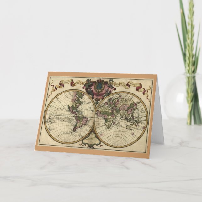 Ancient Map Series Holiday Card (Front)