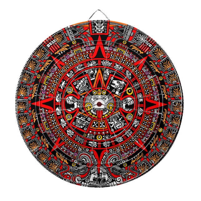 Ancient Mayan Aztec Record of Days Dartboard (Front)