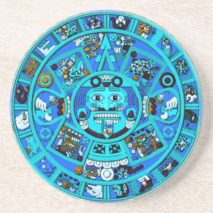 Ancient Mayan Aztec Symbol - End of World ?! Coaster