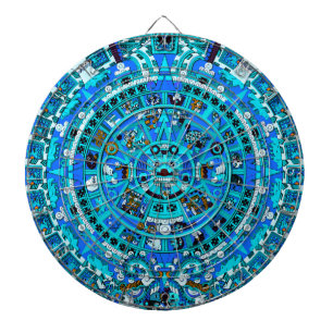 Ancient Mayan Prophetic Design Dartboard ~