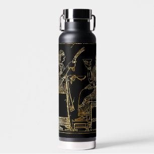 Ancient Mesopotamian Gold Relief Water Bottle