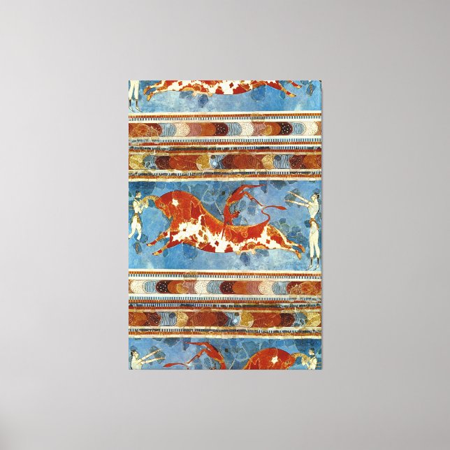Ancient Minoan Crete Fresco Canvas Print (Front)
