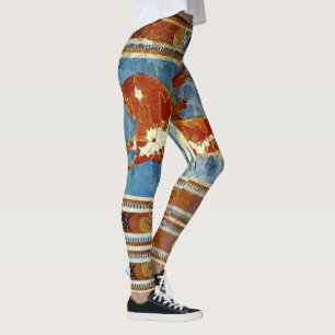 Ancient Minoan Crete Fresco Leggings