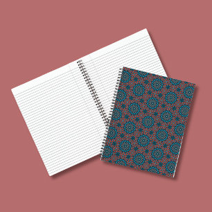 Ancient Mosaic Geometric Floral Pattern Notebook