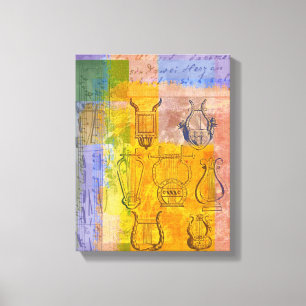 Ancient Musical Instruments Canvas Print