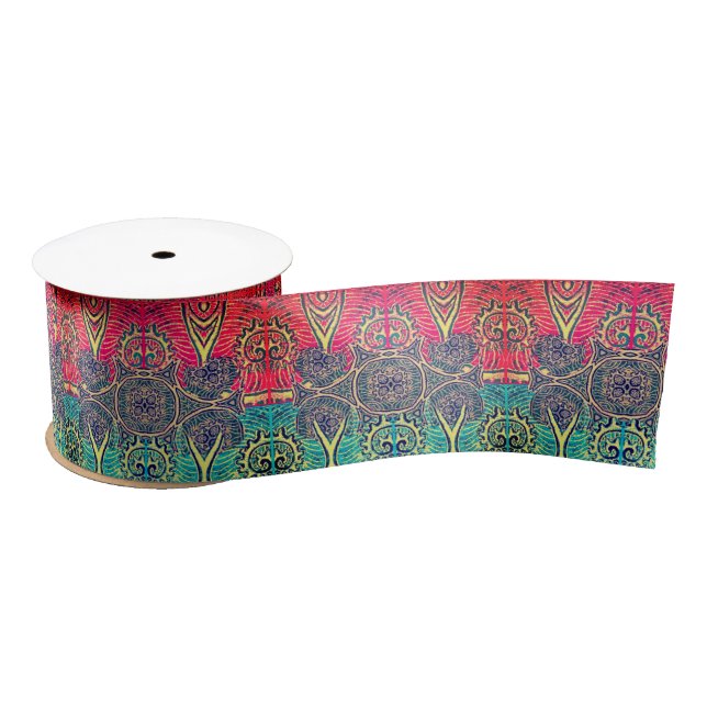 Ancient Mystery sophisticated pattern  Satin Ribbon (Spool)