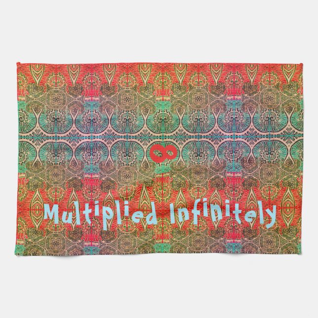 Ancient Mystery Tapestry Multiplied Infinitely Kitchen Towel (Horizontal)