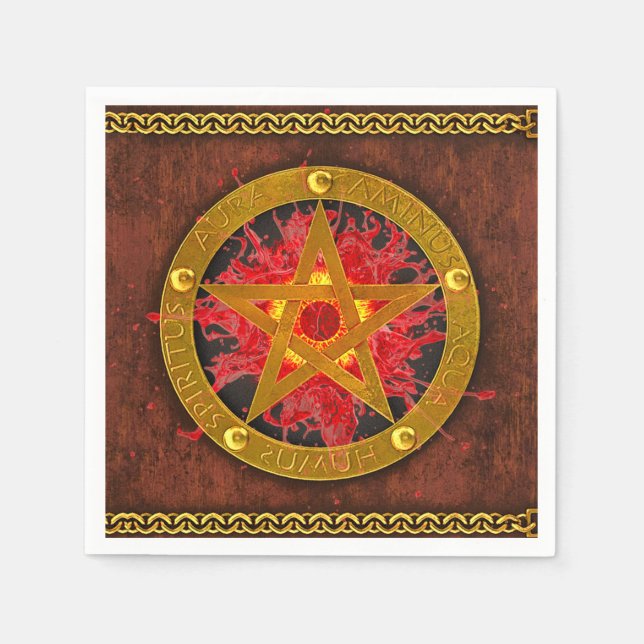 Ancient Mystical Tome of Magic Spells & Potions I Napkin (Front)