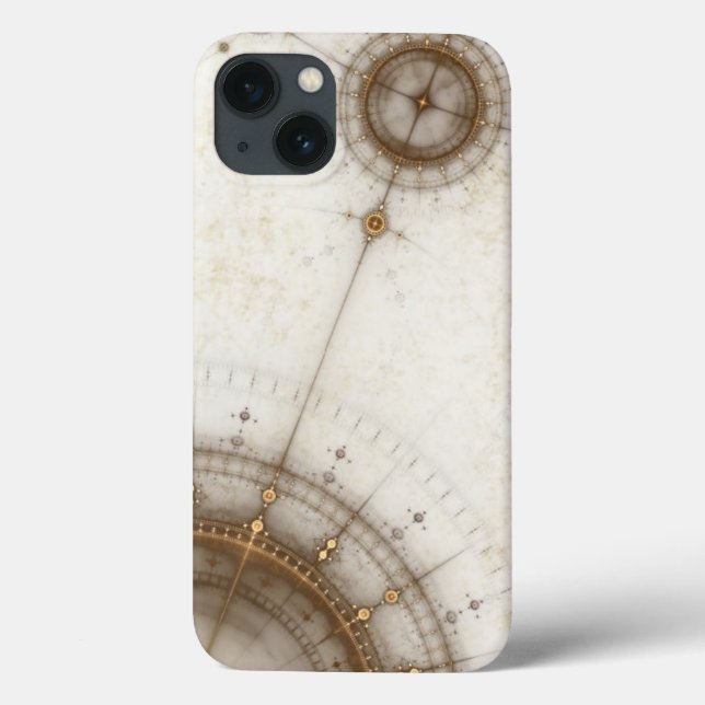 Ancient Nautical Chart, Grunge Case-Mate iPhone Case (Back)