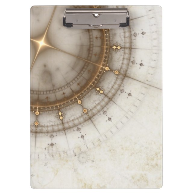 Ancient Nautical Chart, Grunge Clipboard (Front)