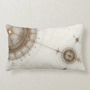 Ancient Nautical Chart, Grunge Lumbar Pillow