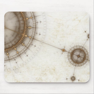 Ancient Nautical Chart, Grunge Mouse Pad