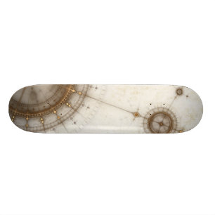 Ancient Nautical Chart, Grunge Skateboard