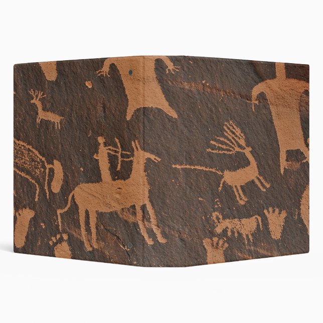 Ancient Newspaper Rock Petroglyphs Native American Binder (Background)