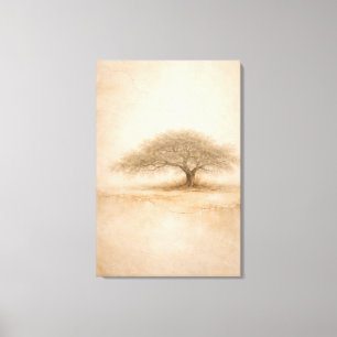 Ancient Oak   Southern Oak Tree   Stretched Canvas Print