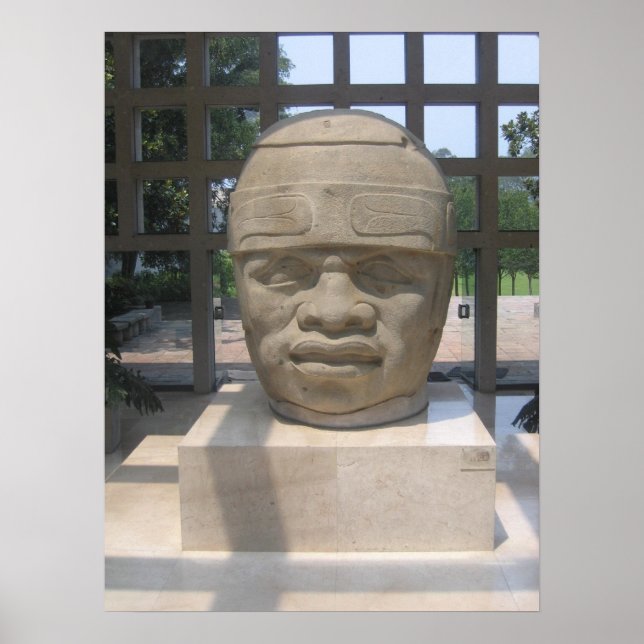 Ancient Olmec Head 4 Poster (Front)