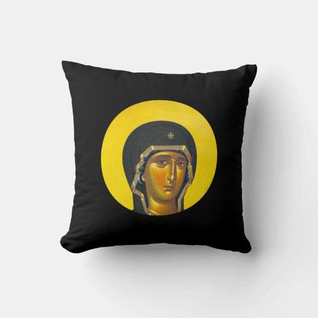 Ancient Orthodox icon Throw Pillow (Front)