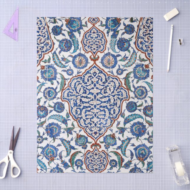 Ancient Ottoman Floral Iznik Tissue Paper (Craft)