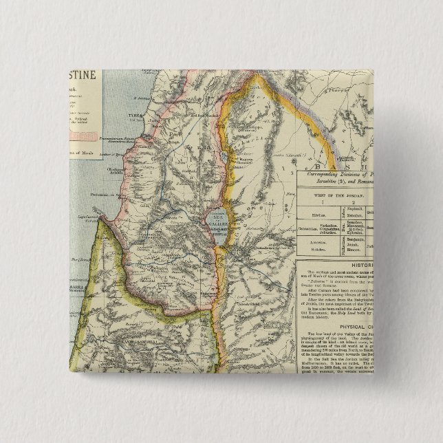 Ancient Palestine 2 2 Inch Square Button (Front)