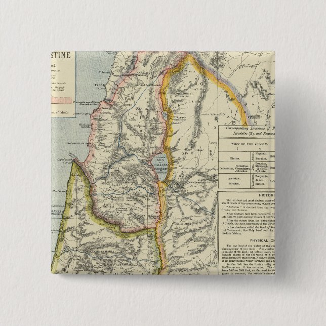 Ancient Palestine 2 Inch Square Button (Front)